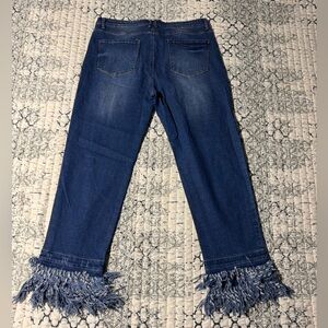 Before You Boutique Boho Frayed Bottom Jeans Size XL